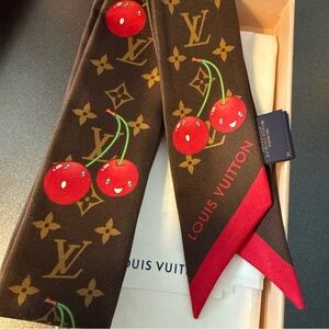 Louis Vuitton LV x TM Silk Monogram Cerises Bandeau